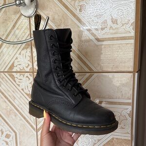 Dr. Martens Black Leather Combat Boots